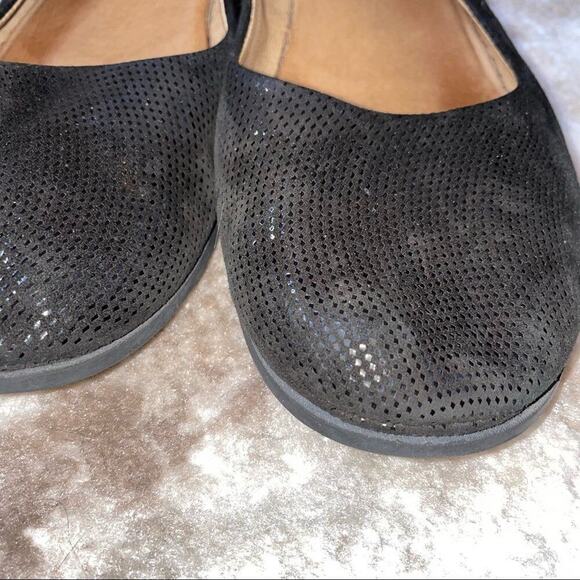 FS/NY black sparkly ballet flats SZ 11 flats slip on comfort snake print - Picture 4 of 5